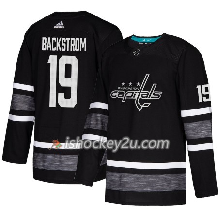 Mænd NHL Washington Capitals Trøje Nicklas Backstrom 19 Sort 2019 All-Star Adidas Authentic